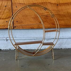 Gold Circular Wall Shelf/ display stand